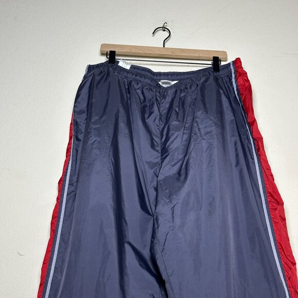 Adidas Track Pant Men 2XL Grey Red Zip Sleeve Retro Jogging Gymwear Baggy Street - Picture 13 of 16